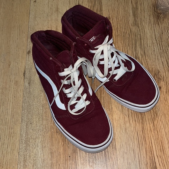 Maroon High-Top Vans - Picture 5 of 5